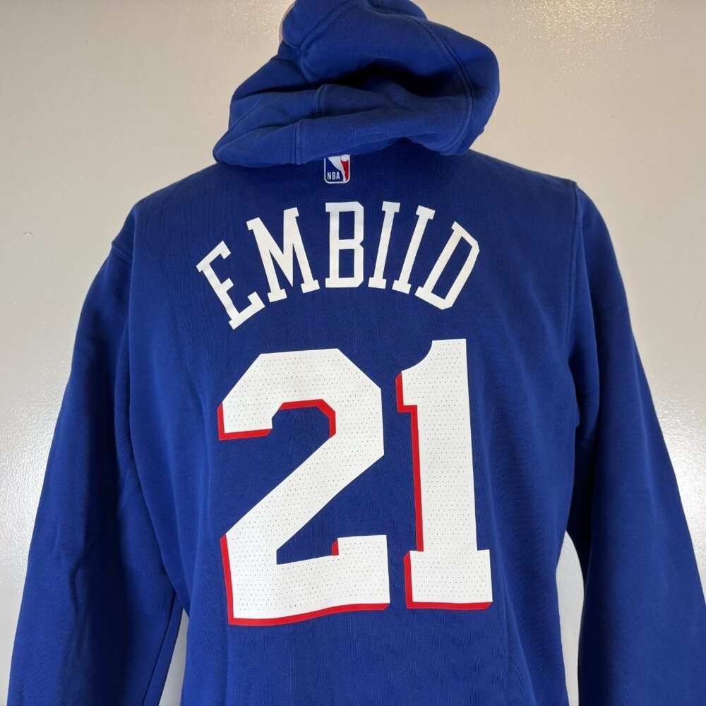 Nike Joel Embiid Player Hoodie Sweatshirt Mens Size M Philadelphia 76ers NBA